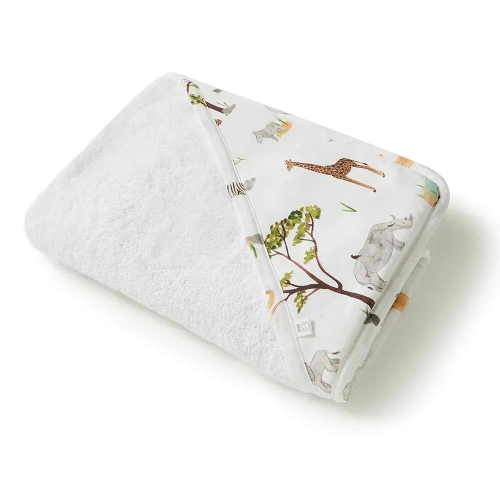 Organic Hooded Towel-Safari