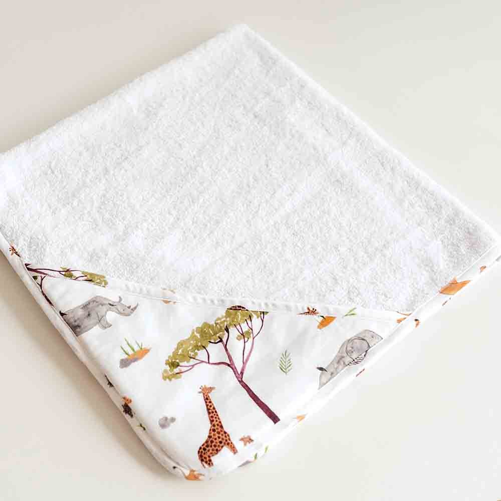 Organic Hooded Towel-Safari