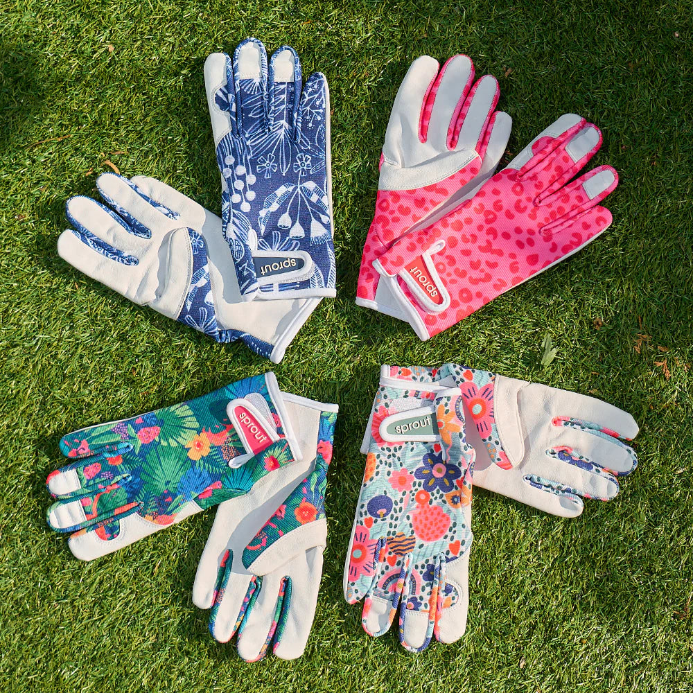 Sprout - Pink Cheeta Gardening Gloves