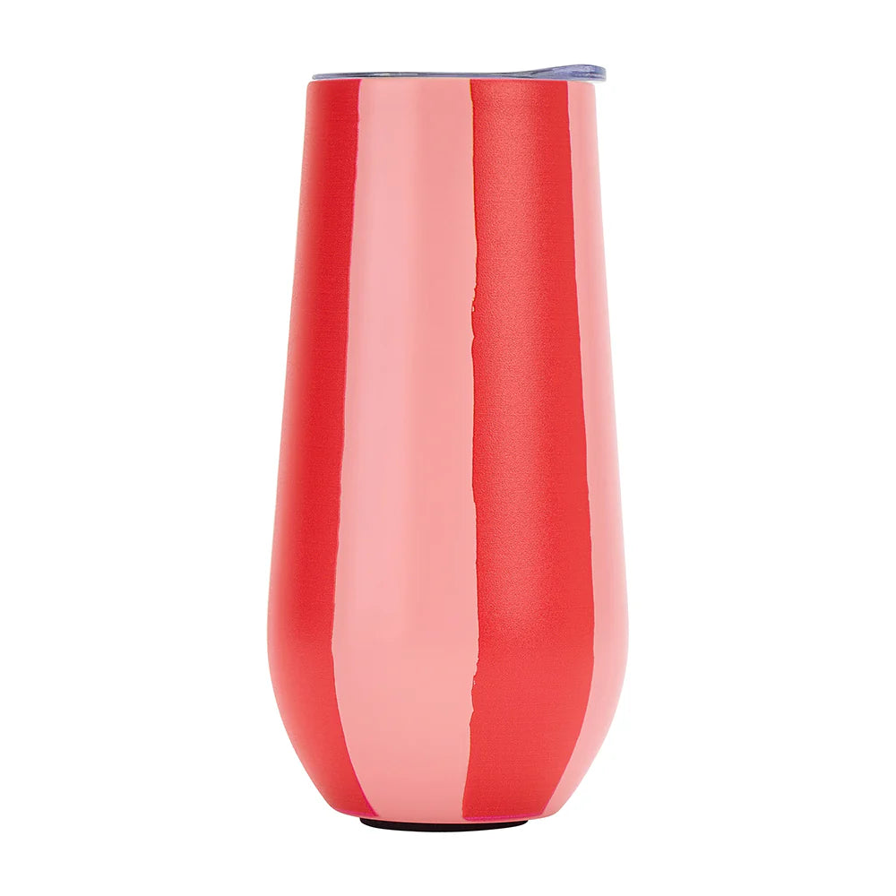 SPARKLING FLUTE STAINLESS - RED STRIPE