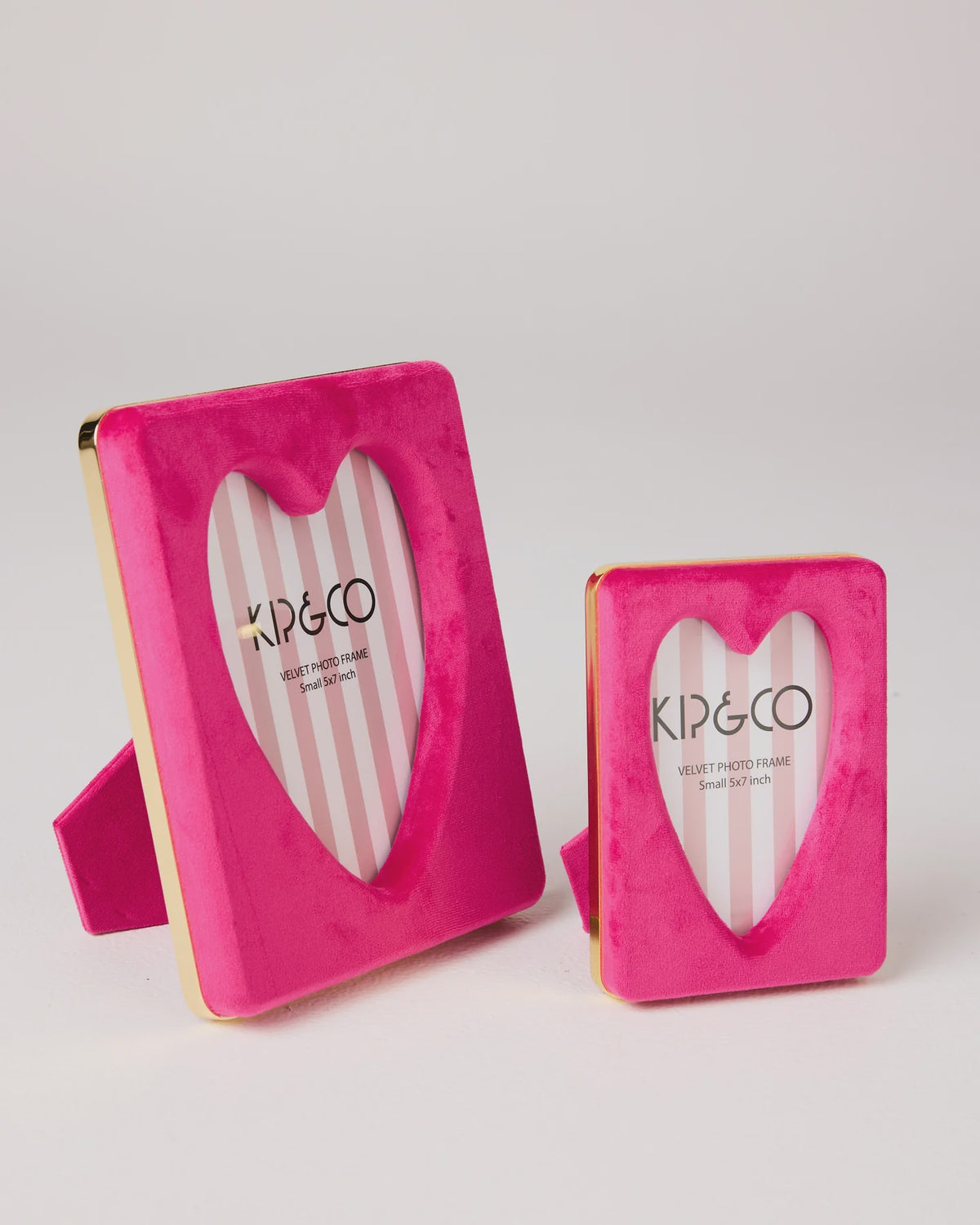 Desert Pink Heart Velvet Photo Frame