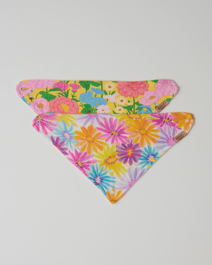 Flower Power -Dribble Bib Set