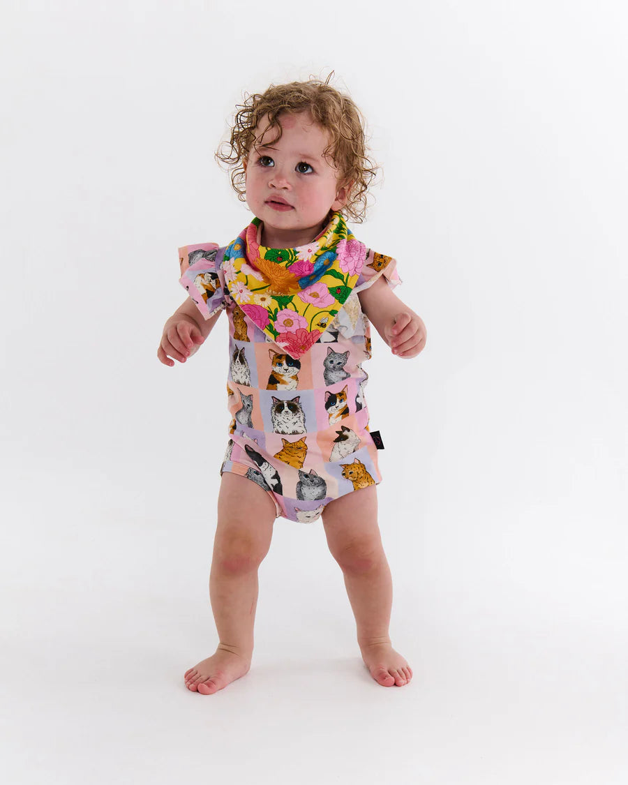 Flower Power -Dribble Bib Set