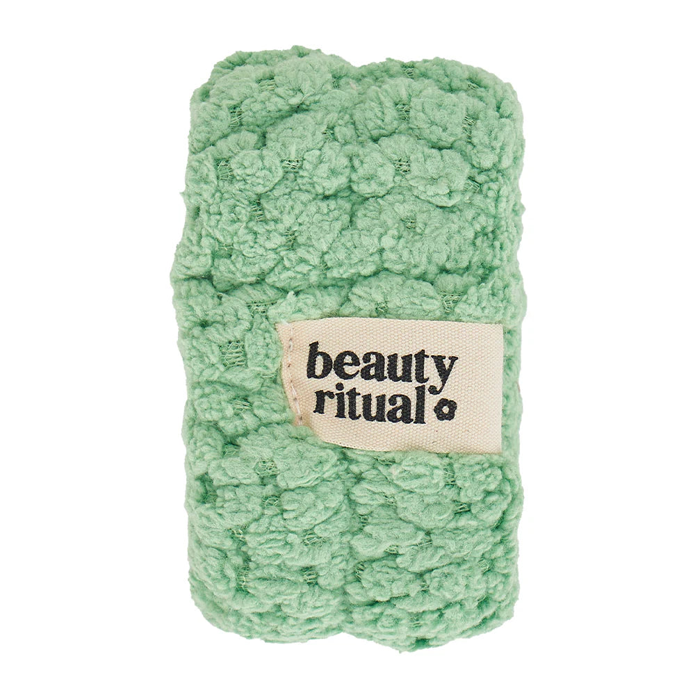 BEAUTY RITUAL LUXURY WAFFLE WASH SET - MOSS