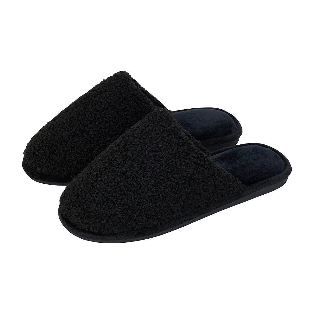 MENS COSY SLIPPER - BLACK M/L