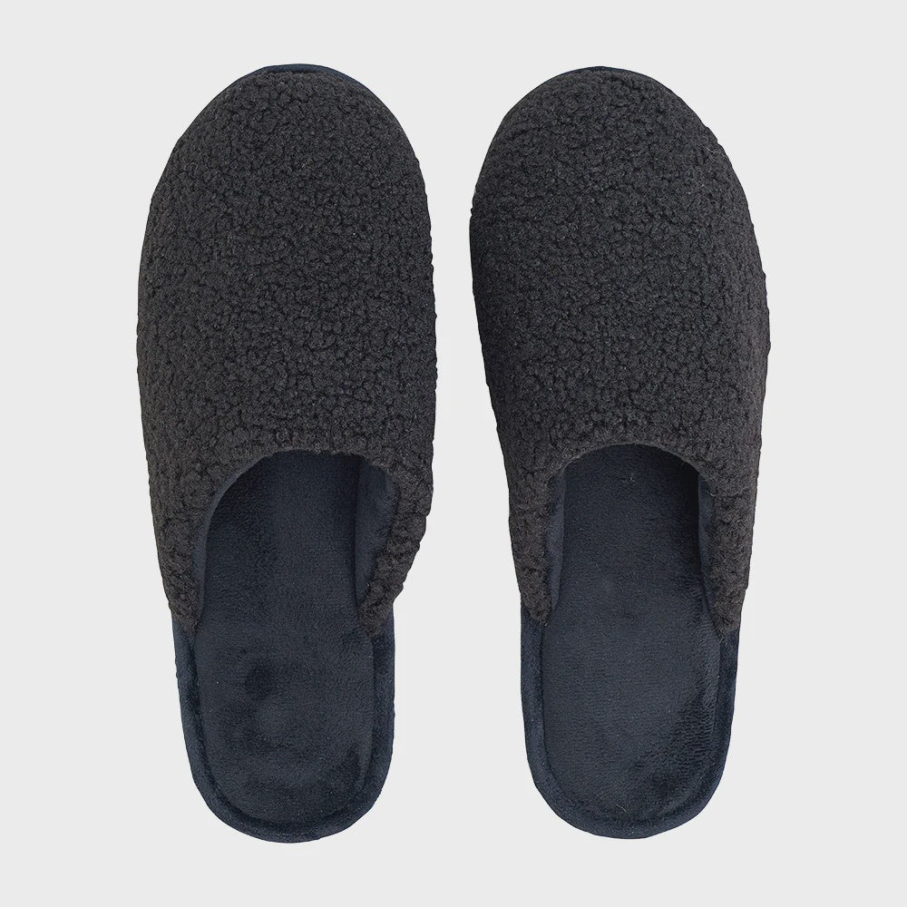MENS COSY SLIPPER - BLACK M/L