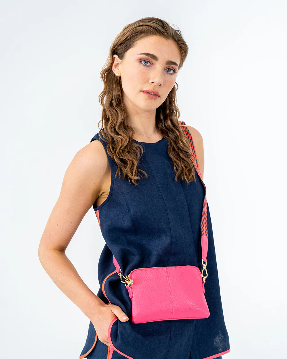 Bowery Crossbody Petite Wallet - Fuchsia