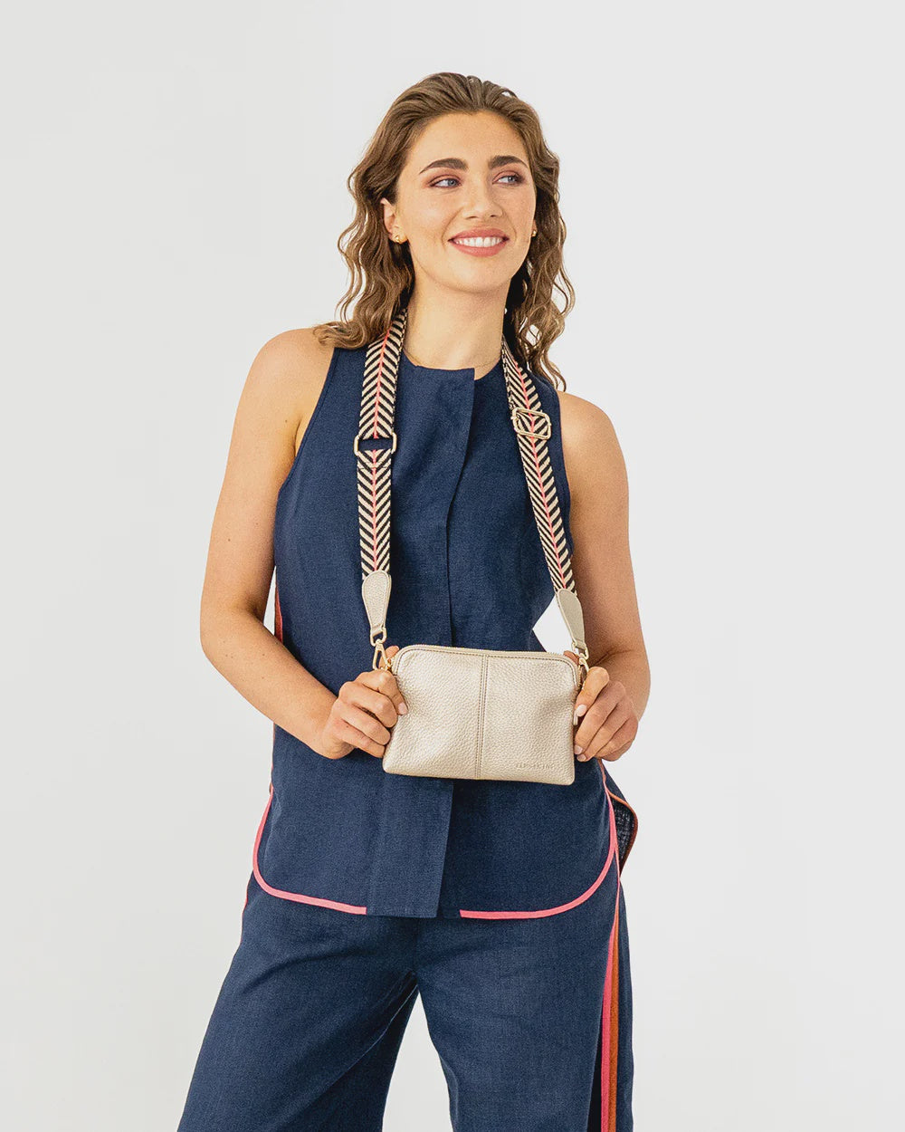 Bowery Crossbody Bag - Gold Crinkle - Petite