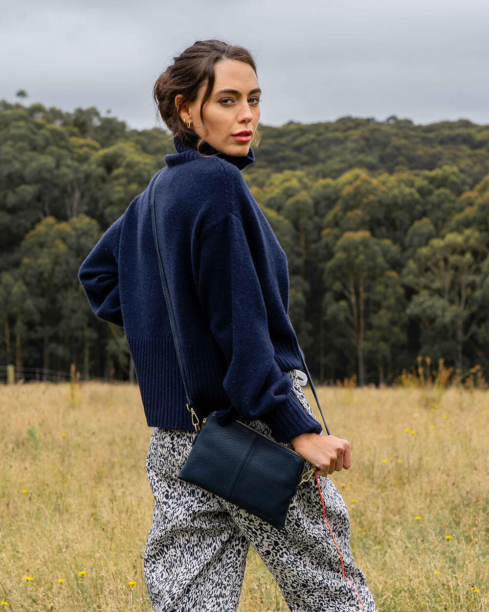Bowery Crossbody Wallet - French Navy