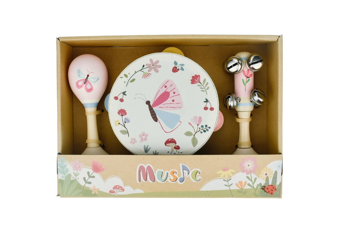 Wooden Spring Music Set - Butterfly