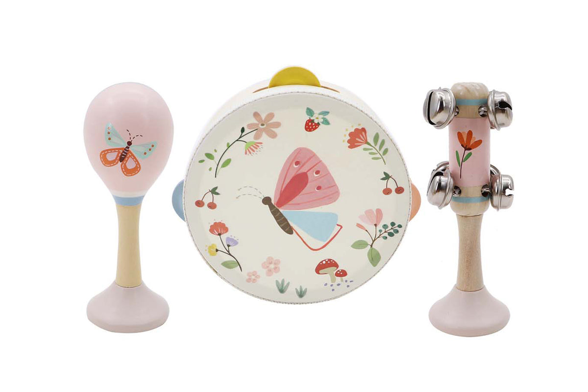 Wooden Spring Music Set - Butterfly