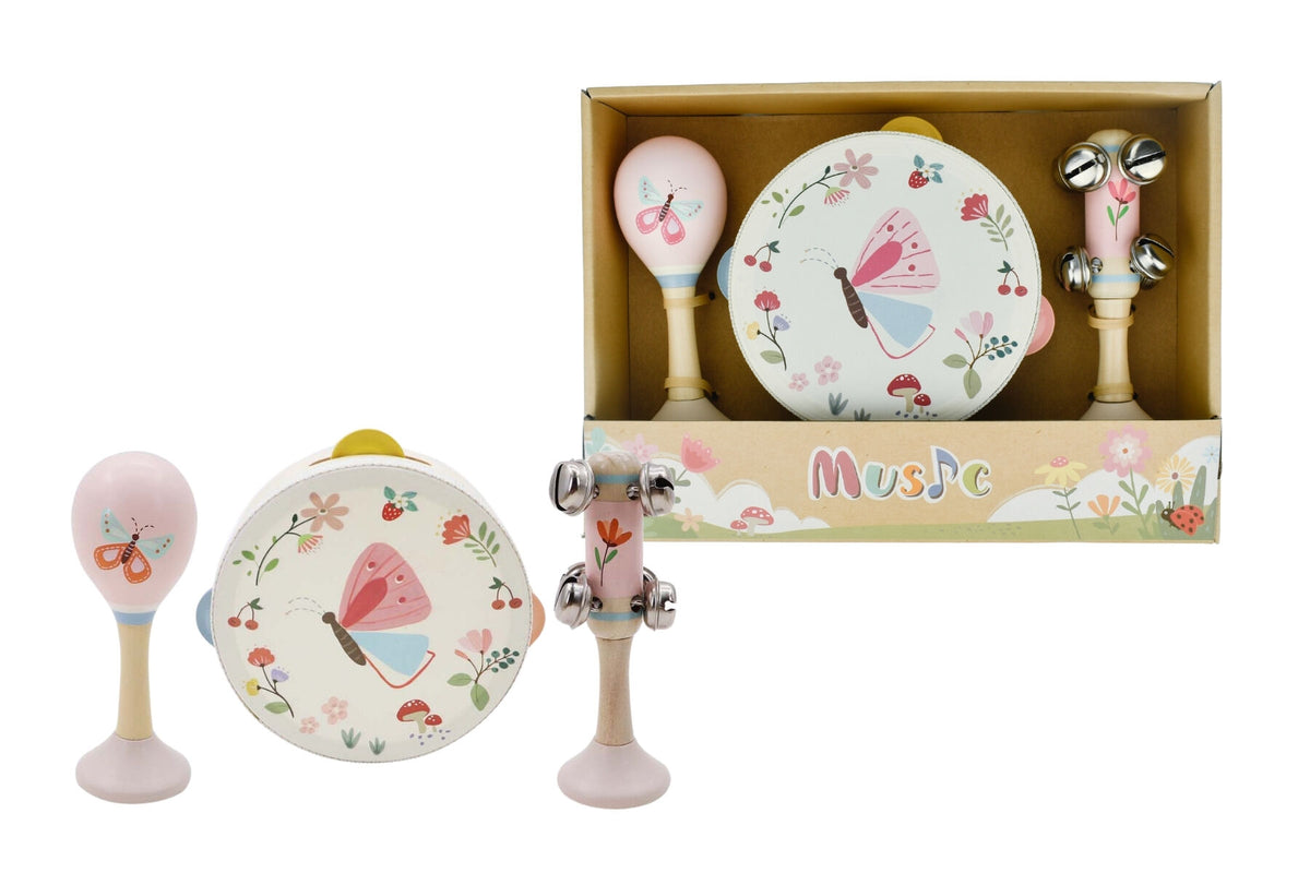 Wooden Spring Music Set - Butterfly