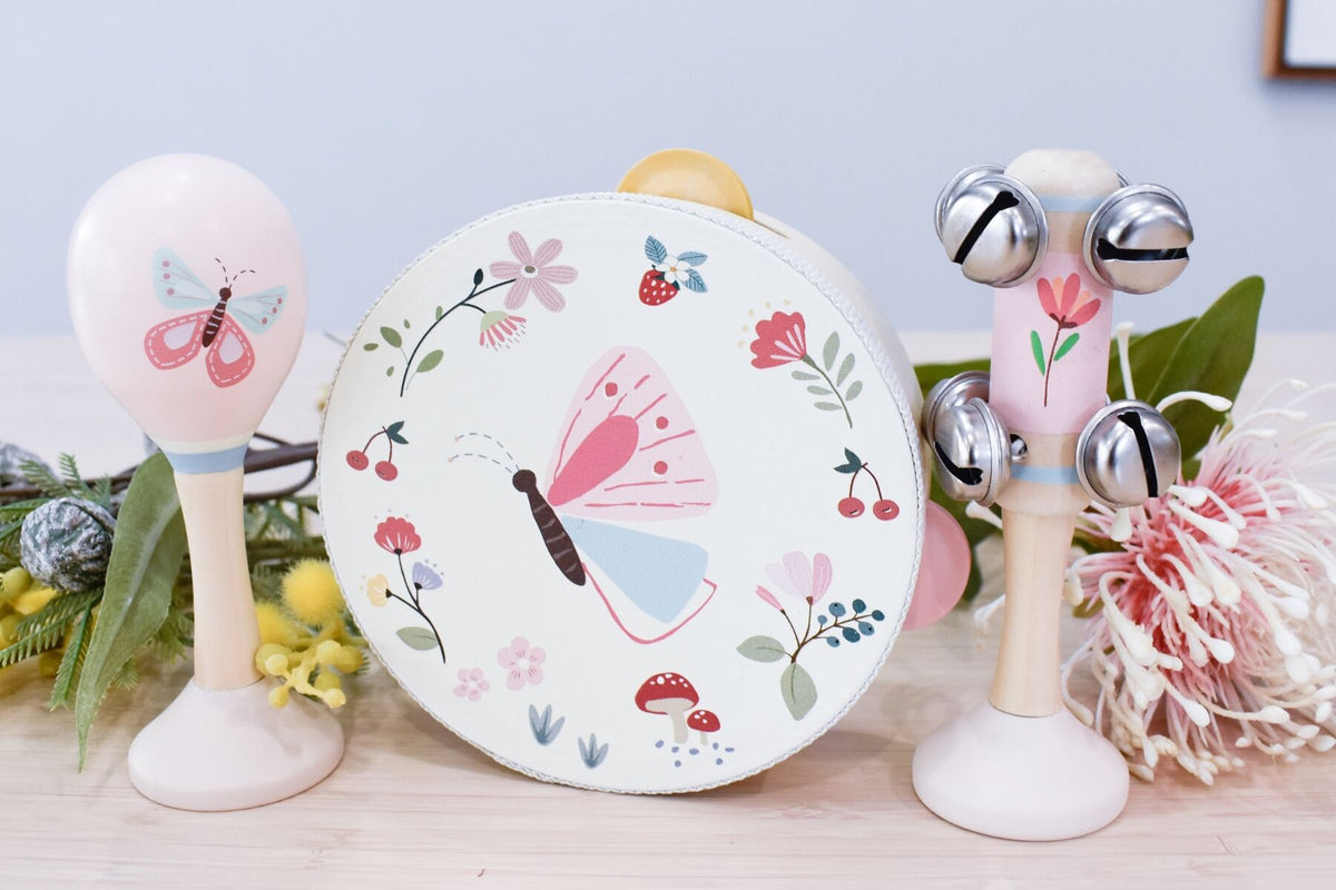 Wooden Spring Music Set - Butterfly