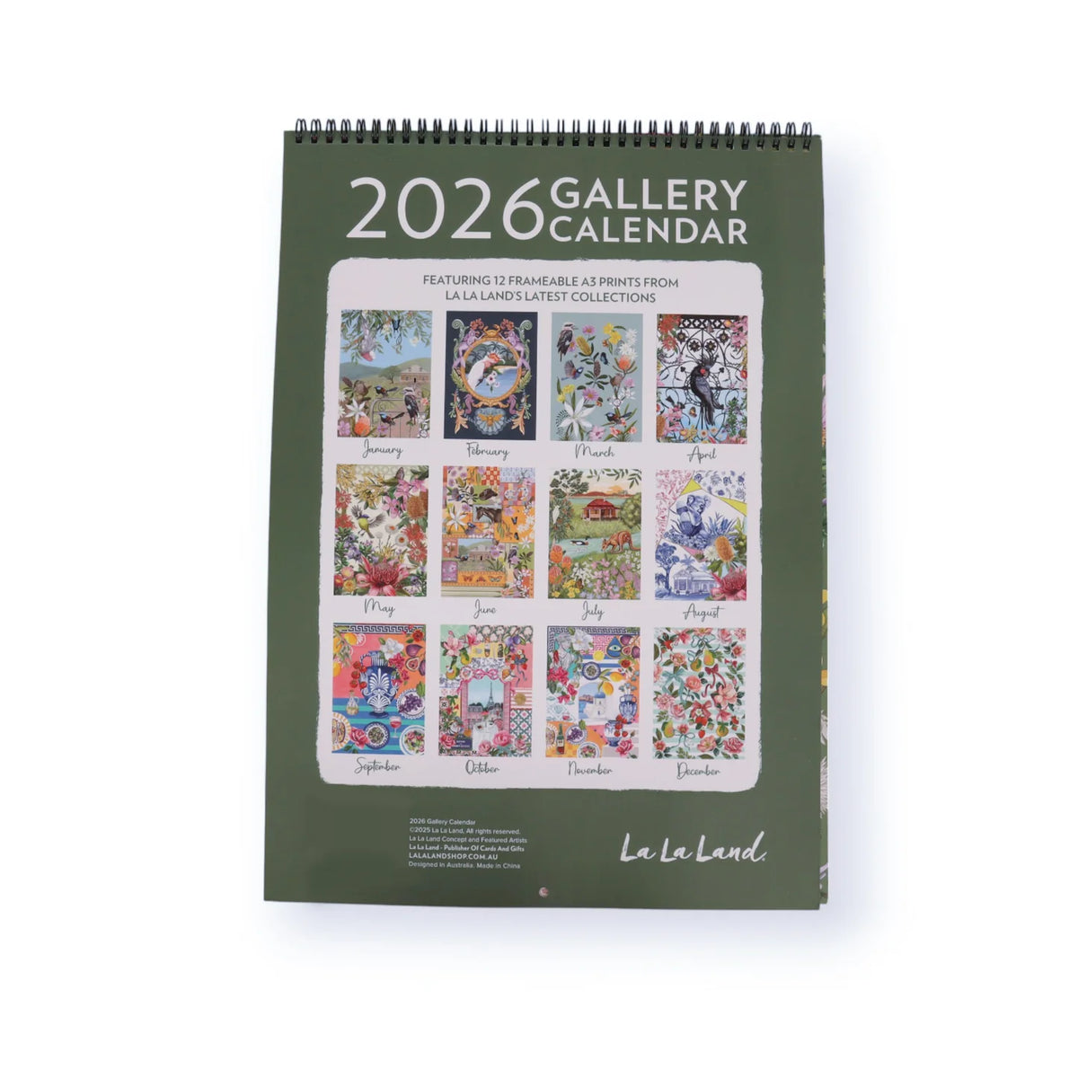 A3 Calendar Gallery Calendar 2026