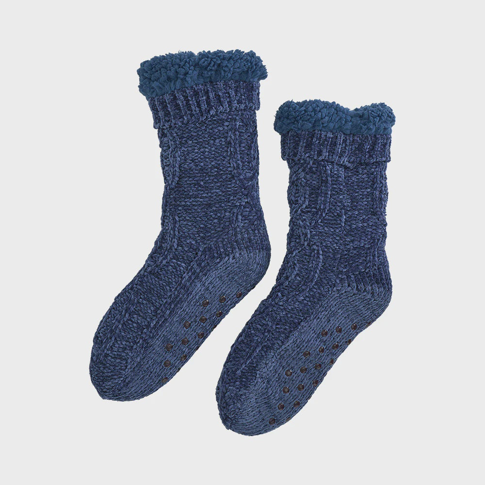 Lounge Socks Chenille - Navy