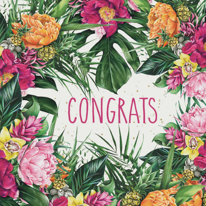Tropical Congrats - Mini Greeting Card
