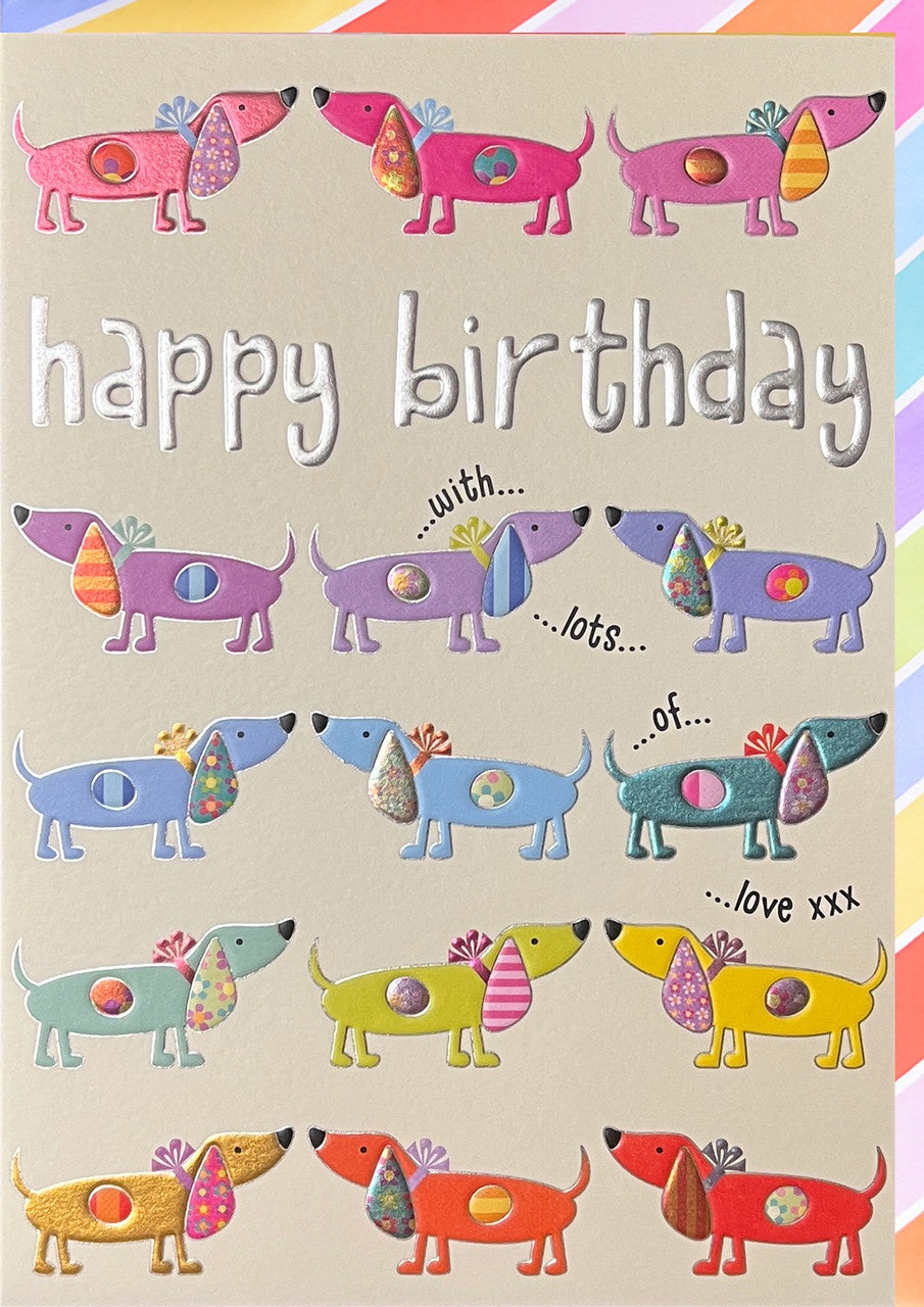 Happy Birthday Happy Dogs - Greeting Card