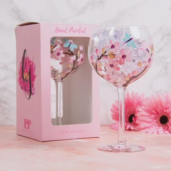 Blossom with Dragonfly Handpainted Glass