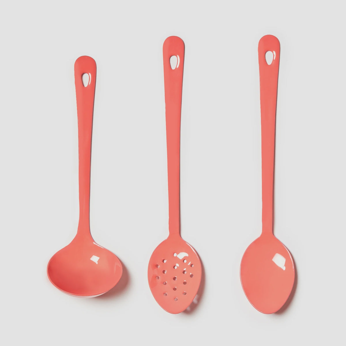 Bonnie & Neil - Enamel Candy Pink Kitchen Utensil Set – Lilly Cooper