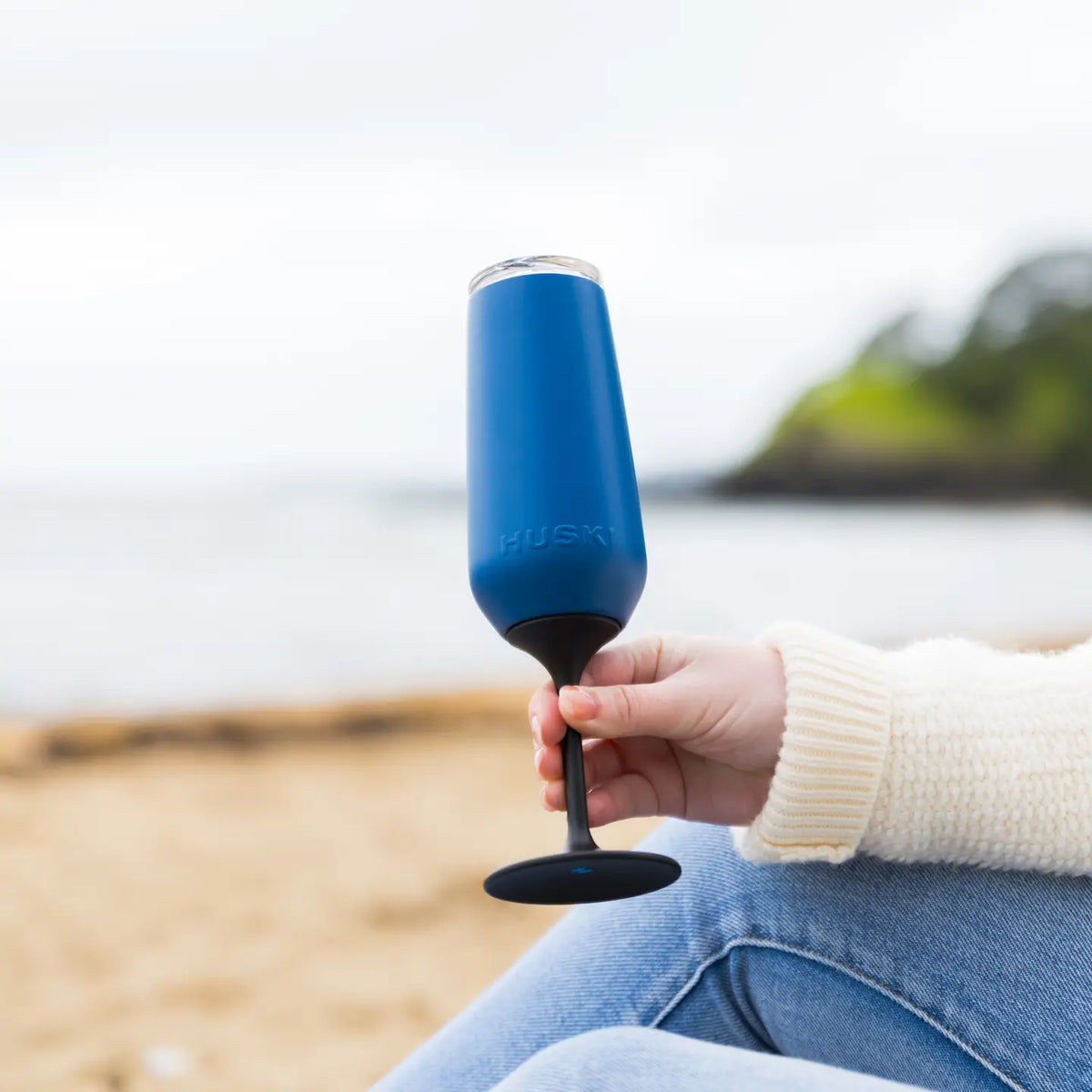 Huski Champagne Flute - Ocean Blue