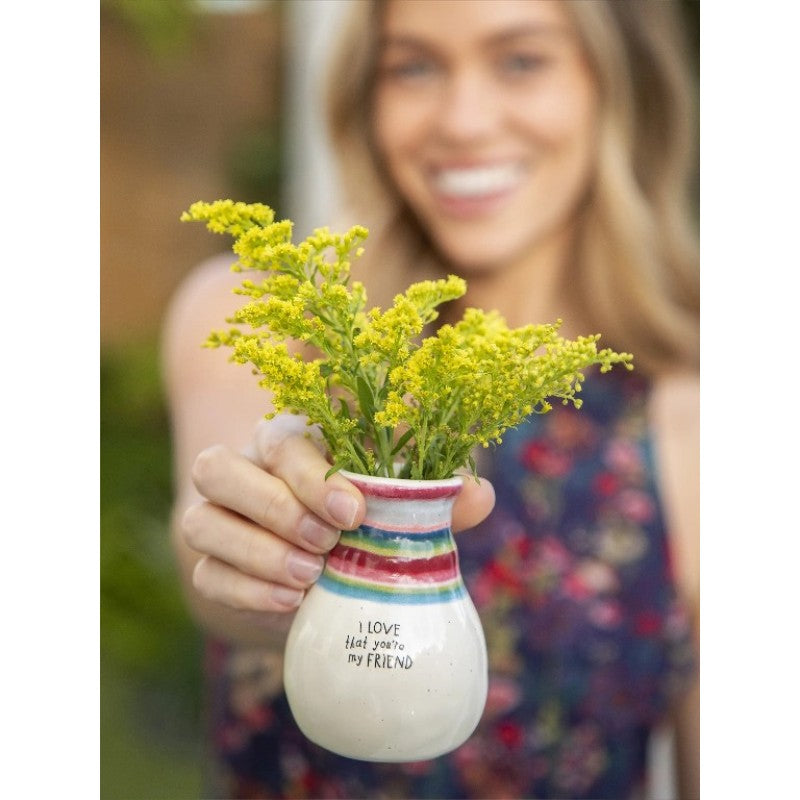 Folk Friend Bud Vase - I Love Friend