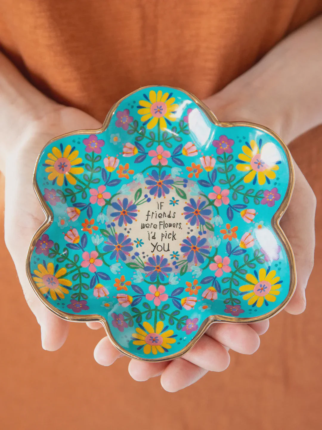 Artsy Trinket Dish - Friends were Flowers