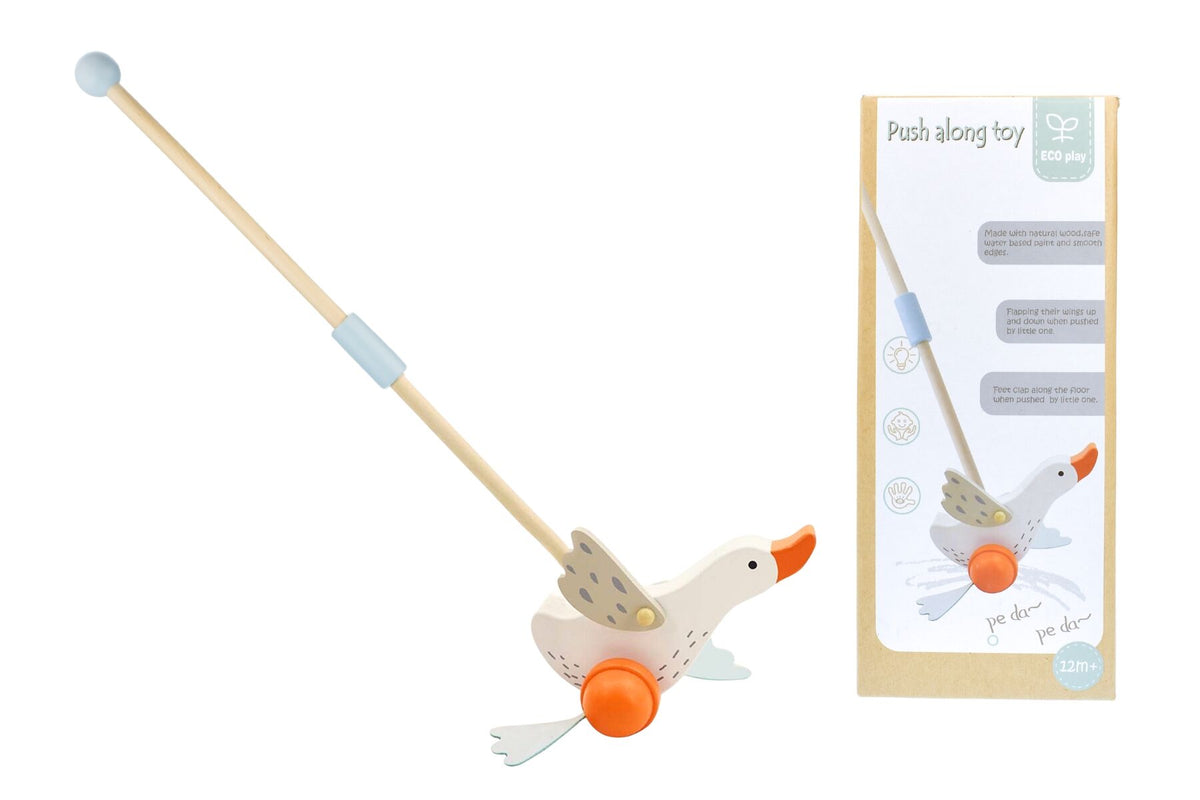 Push Along Toy - White Goose