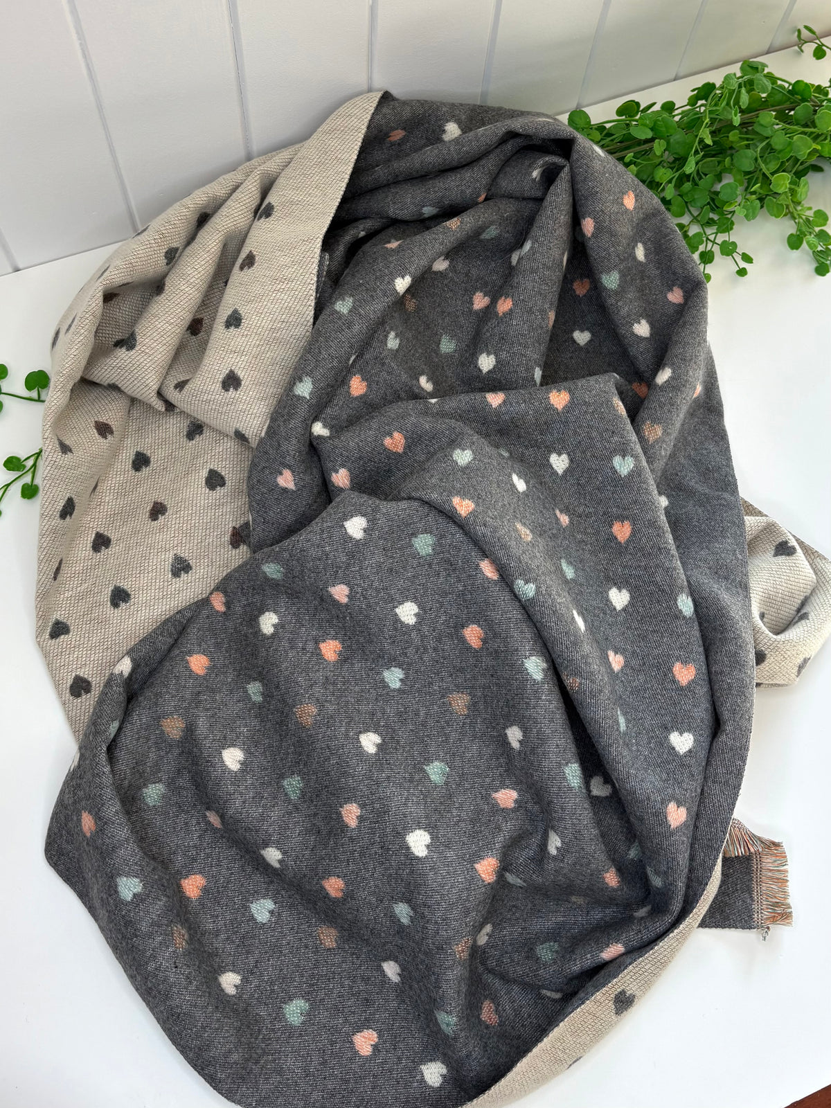 Grey Romance Scarf
