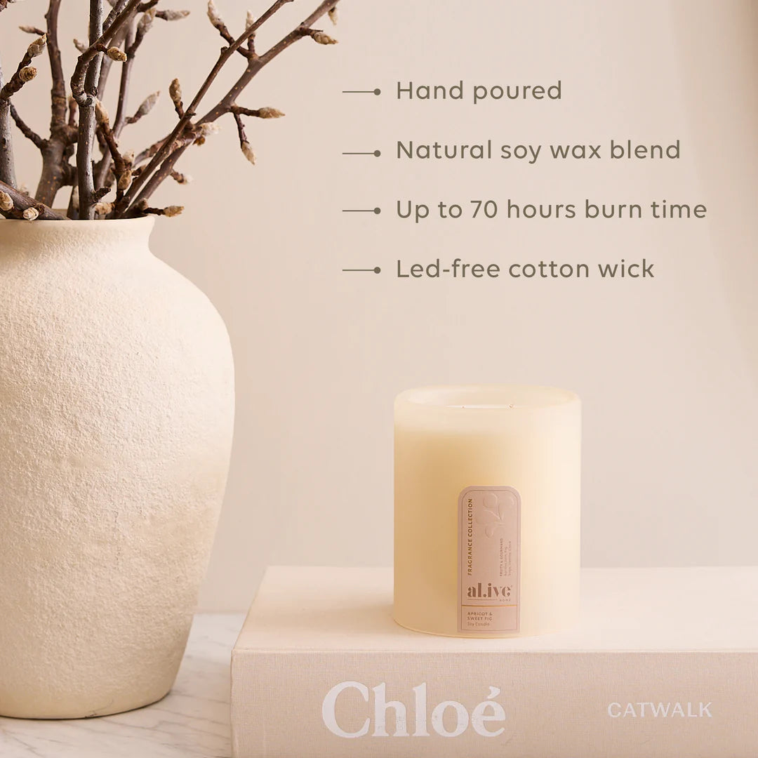soy candle apricot &amp; sweet fig