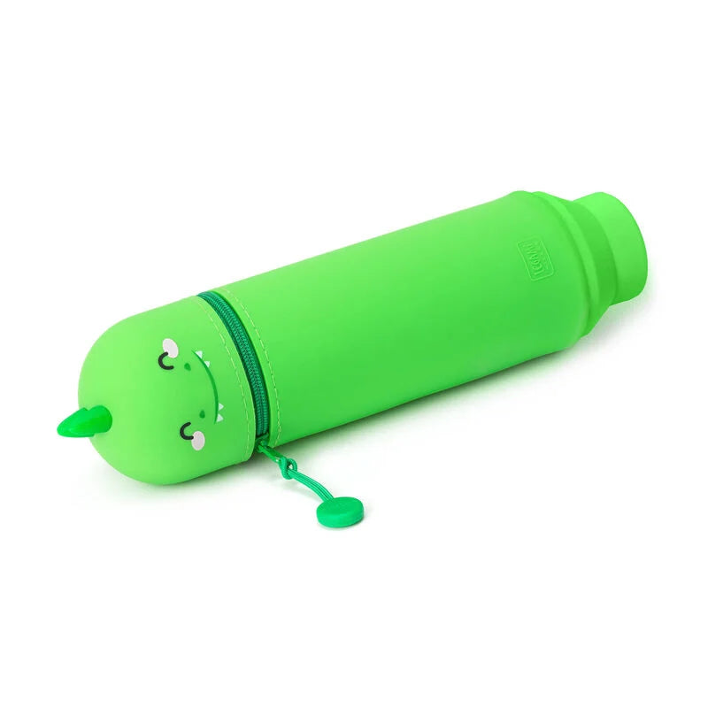 Kawaii - 2 in 1 Soft Silicone Pencil Case - Dino