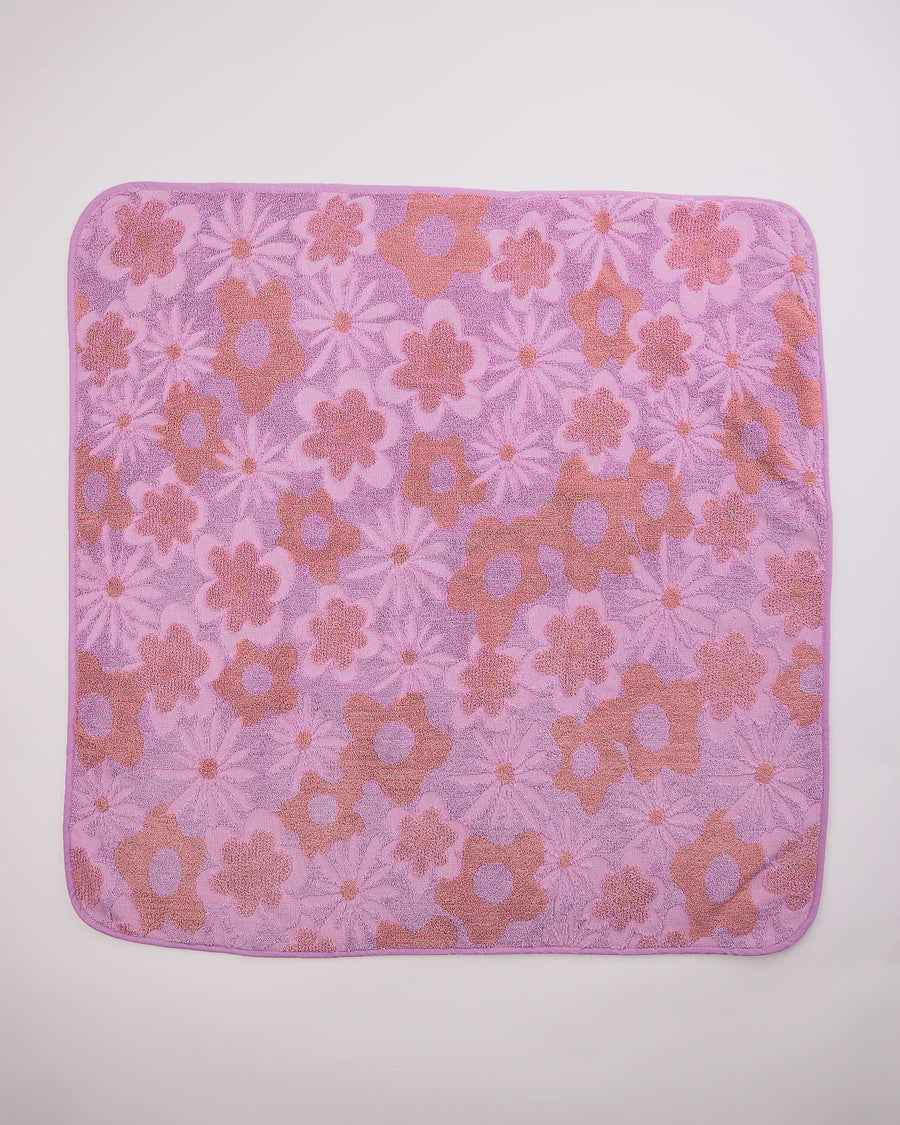 Peach Fleur Terry Baby Towel One Size