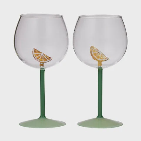 Lemon Gin Balloon Glass