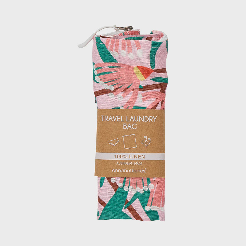 LINEN LAUNDRY BAG - BLOSSOM BRANCHES