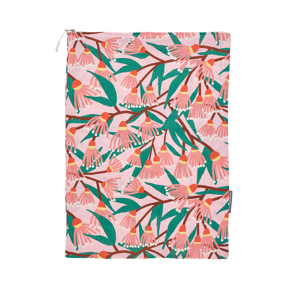 LINEN LAUNDRY BAG - BLOSSOM BRANCHES