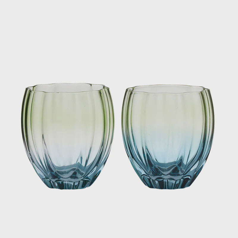 Lotti Tulip Tumbler - Green/Blue