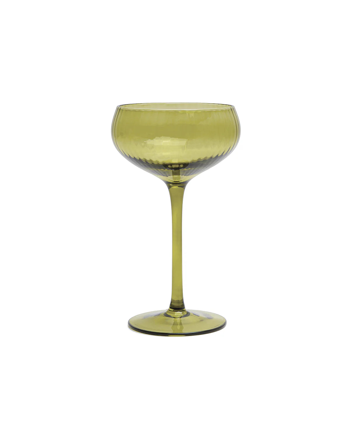 The Lou Coupe Glass - Set of 2 Olive
