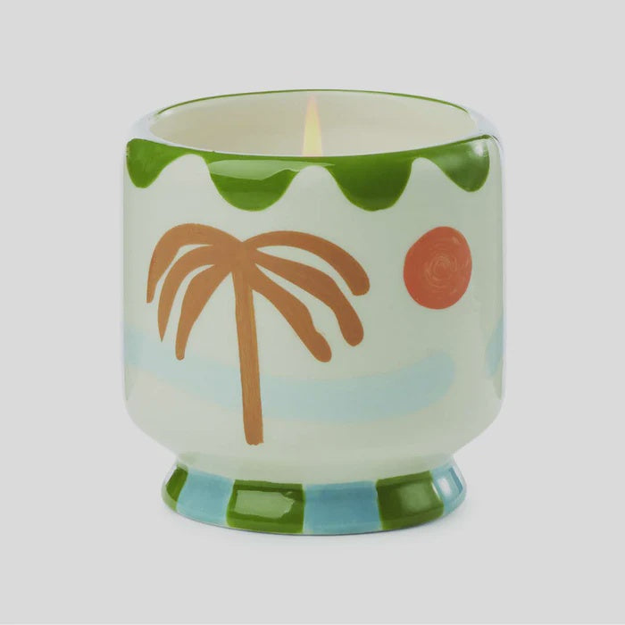 Palm Tree Ceramic Candle - Lush Palms