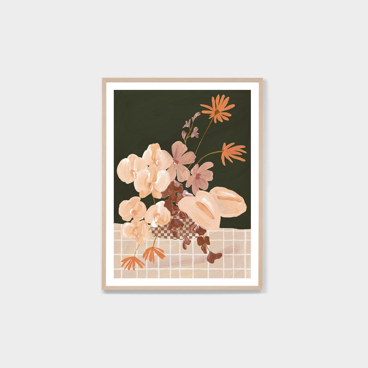 Modern Posy Artwork - Framed