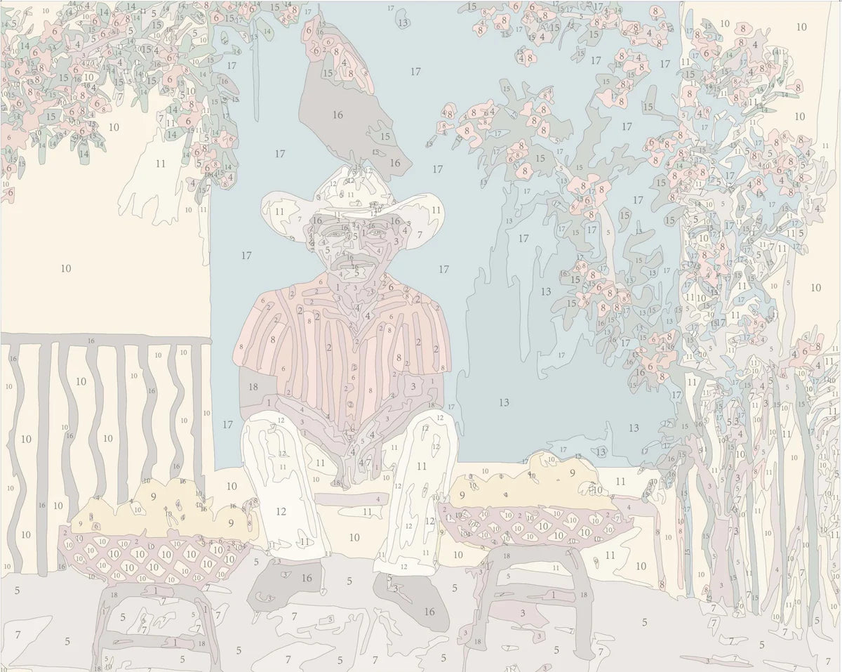 Man and a Chicken (Mini) - Paint by Numbers