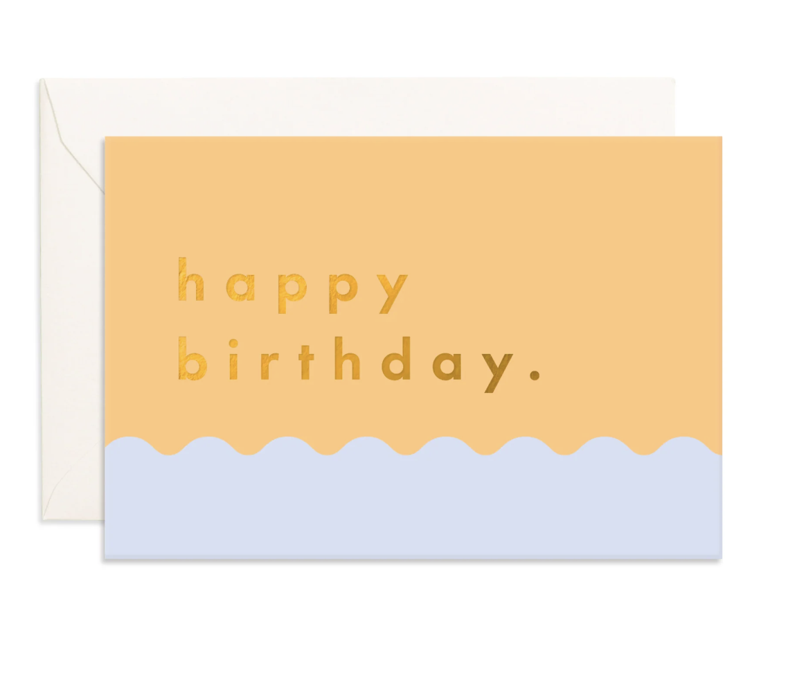 Mini Card - Happy Birthday - Lilac Wave