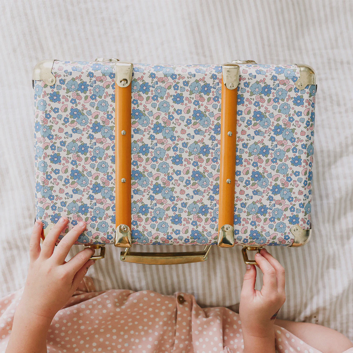 Mini Vintage Suit Case - Liberty Blue