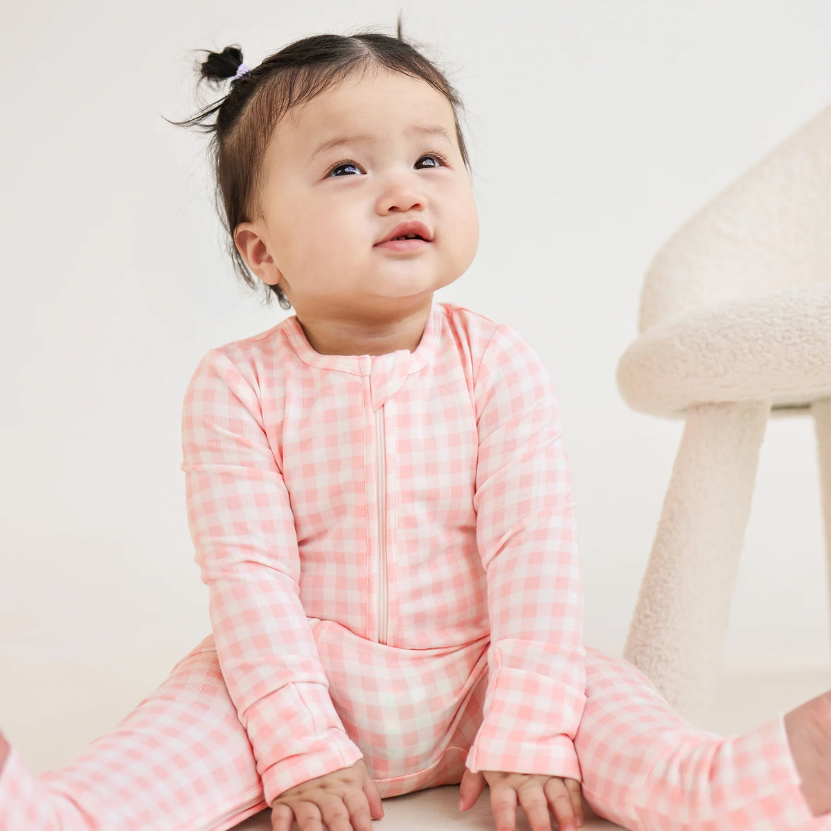 Petal Gingham Onesie