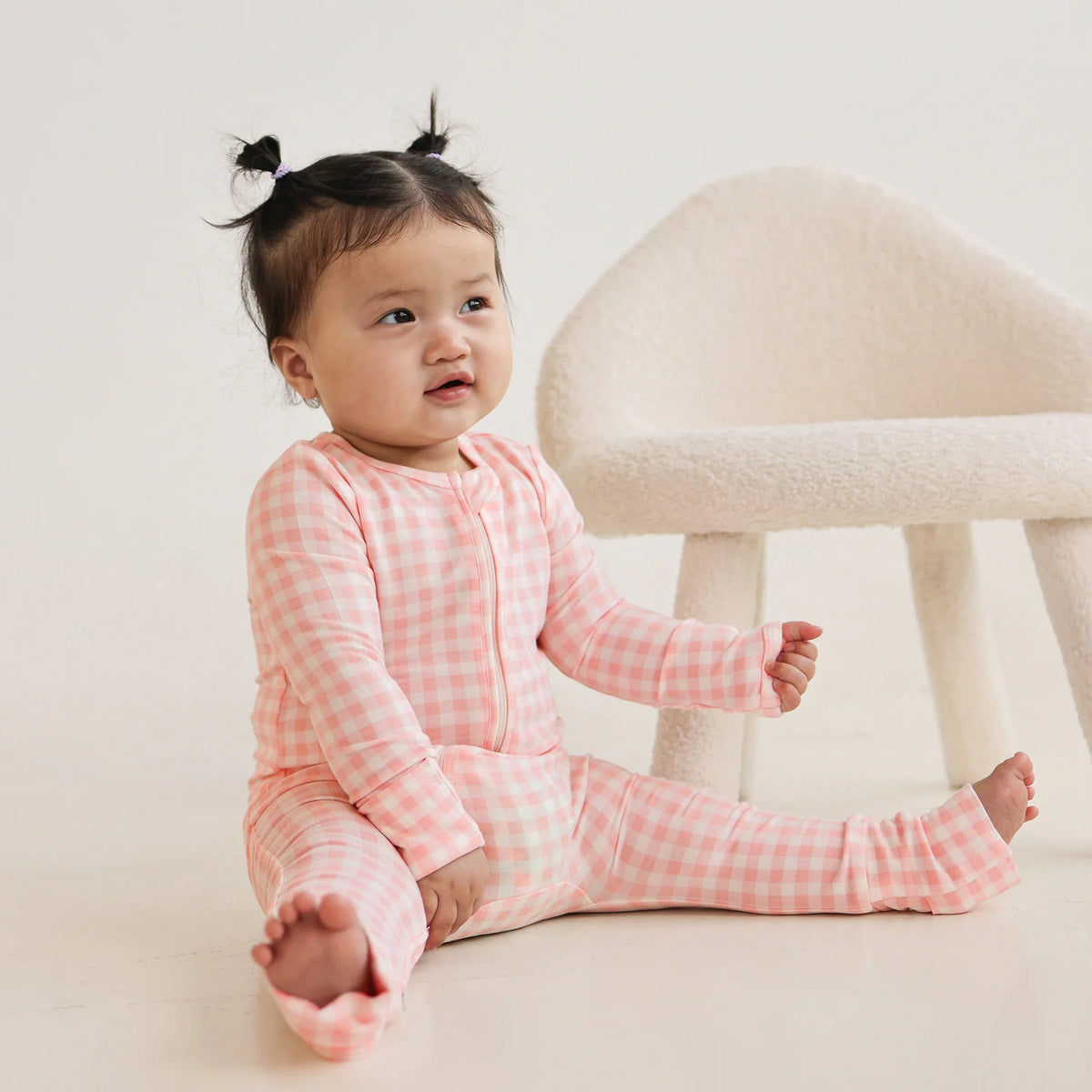 Petal Gingham Onesie