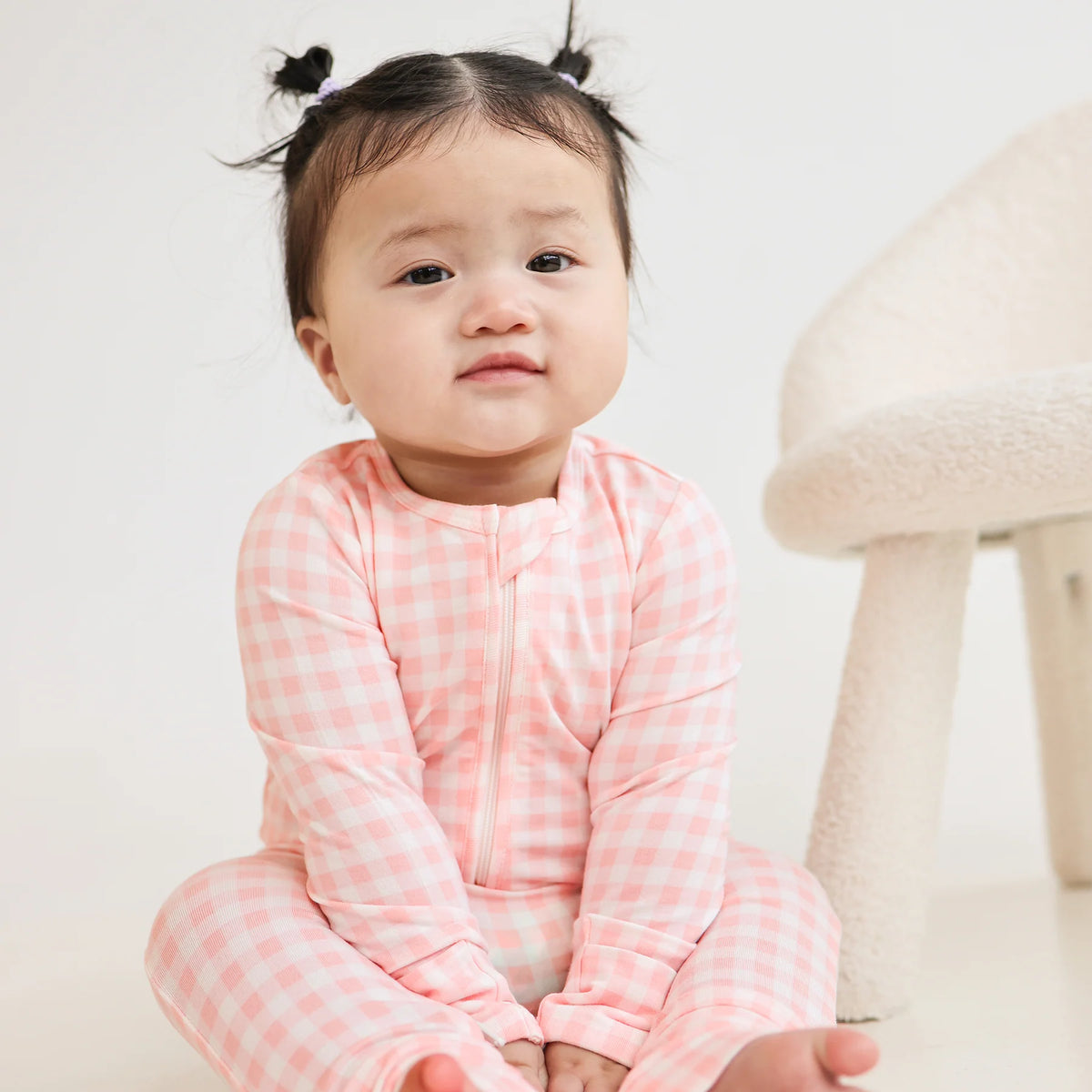 Petal Gingham Onesie