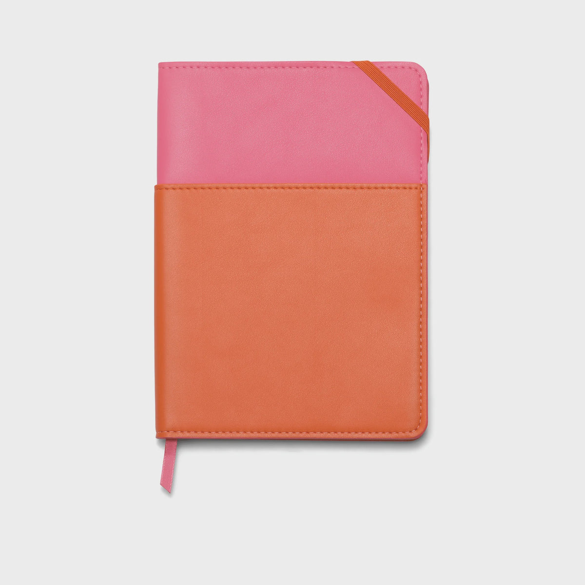 Vegan Leather Pocket Journal - Burgandy &amp; Pink