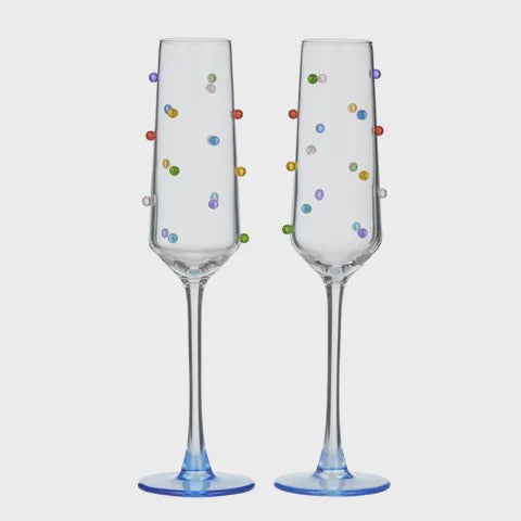 Polka Flute - Multi Blue