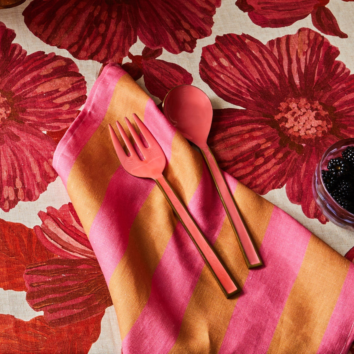 Bonnie &amp; Neil - Enamel Candy Pink Salad Servers
