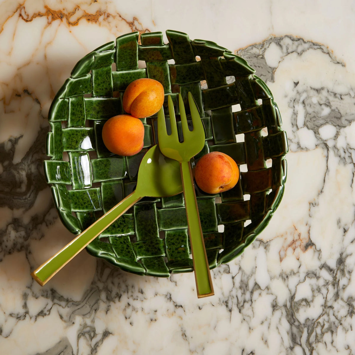 Bonnie &amp; Neil - Enamel Sage Salad Servers