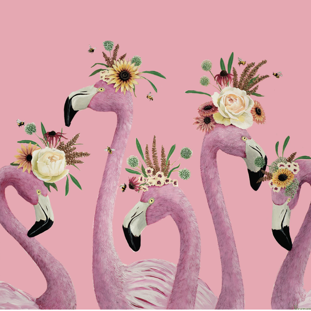 Flamingo Ladies - Mini Greeting card