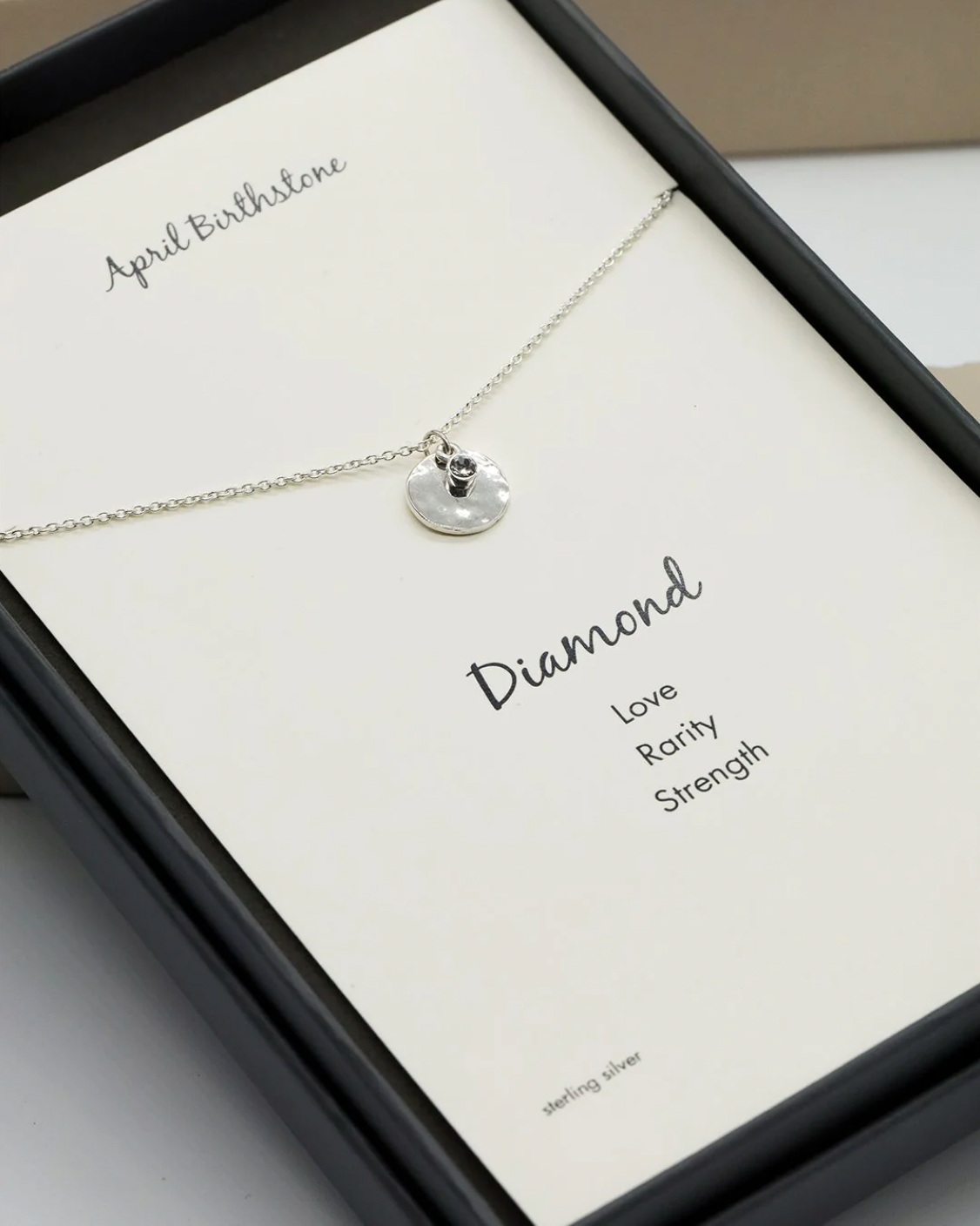 April Diamond Birthday Necklace